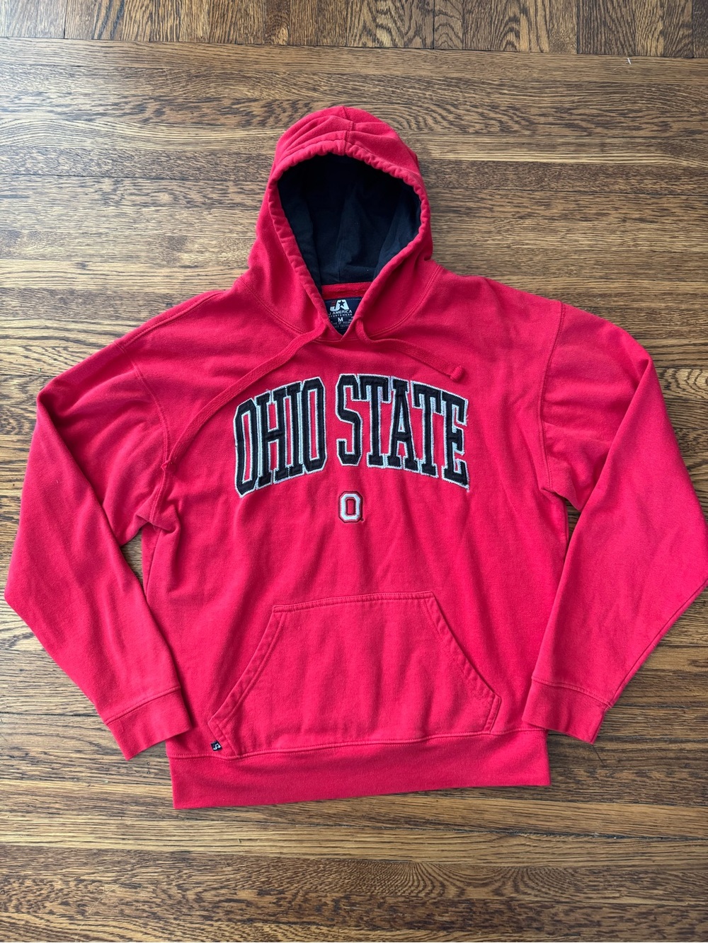 Vintage (J.America) Ohio State Buckeyes Red Hooded Sweatshirt - Collegiate